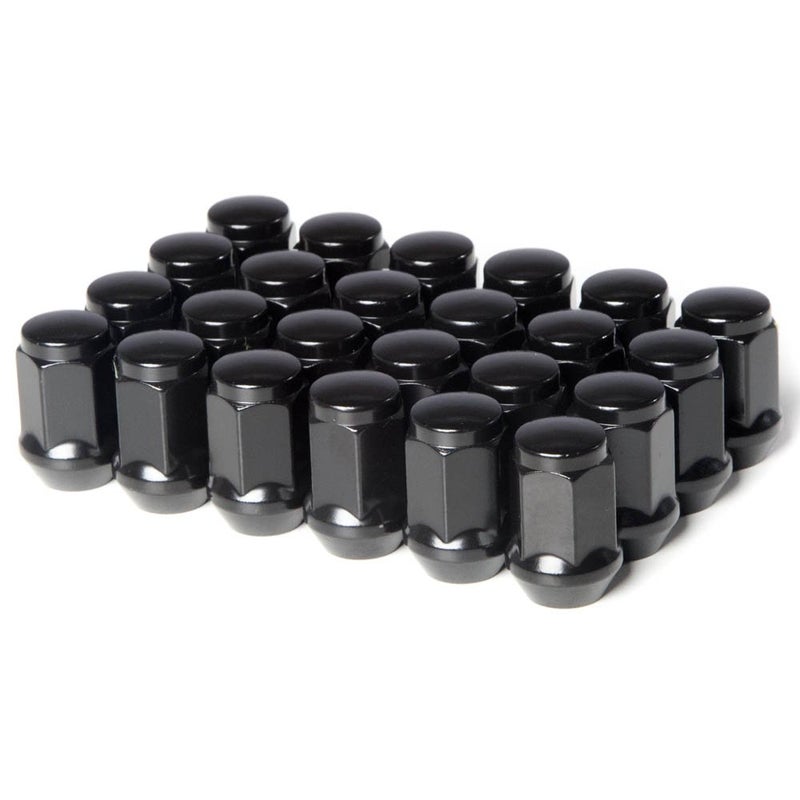 Circuit Performance 7/16" Black Closed End Bulge Acorn Lug Nuts Cone Seat Forged Steel (24 Pieces) - Image 2